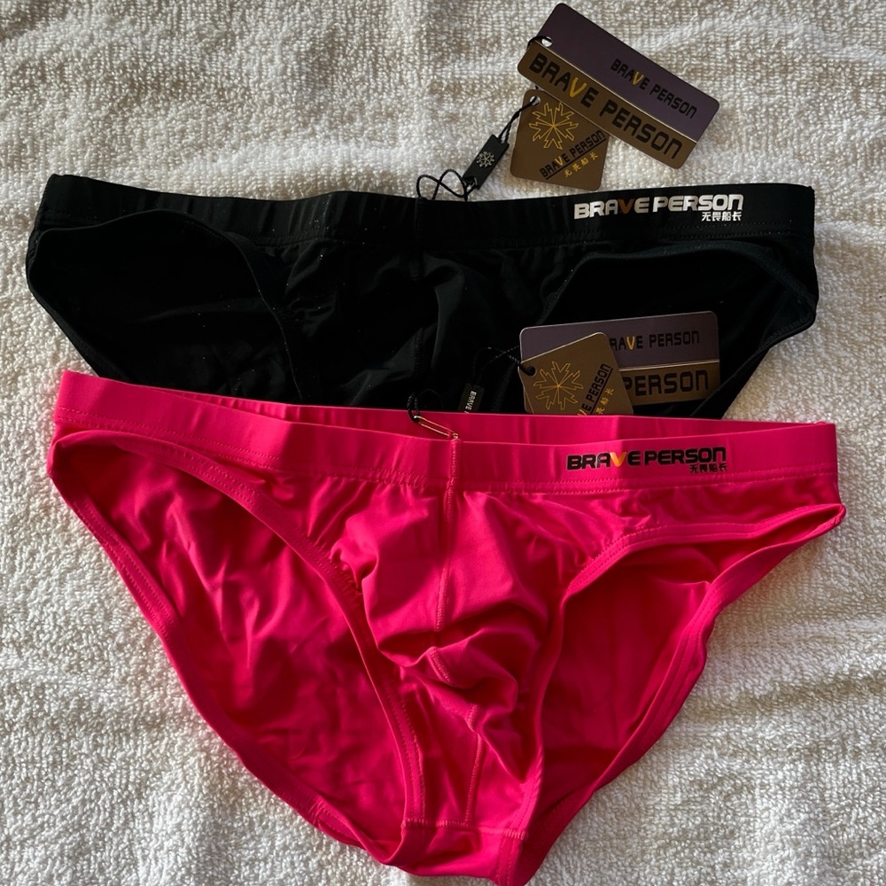 Set of 2 Brave person briefs. What a deal!!
